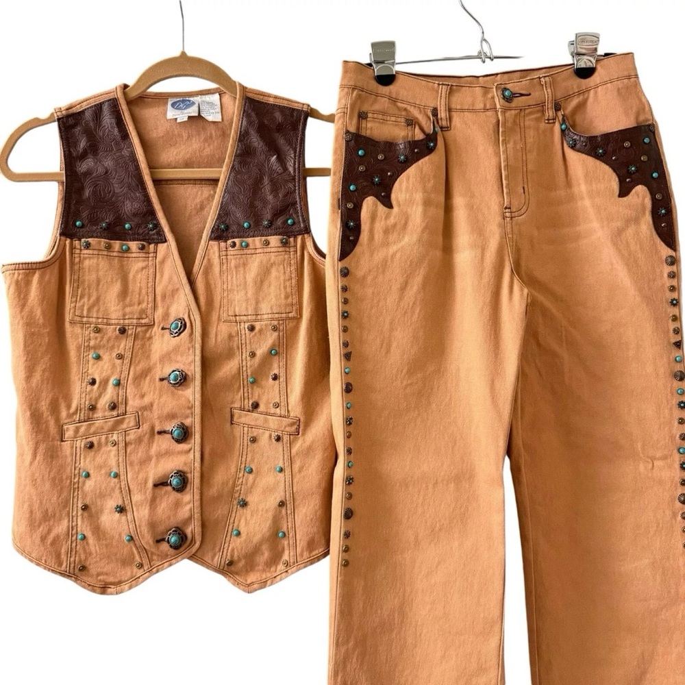DG2 Western Embellished Pants & Vest Set